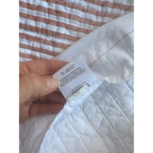 Threshold Standard Reversible Cotton Stripe Quilt Sham Pillow Cover Terracotta - Picture 8 of 8